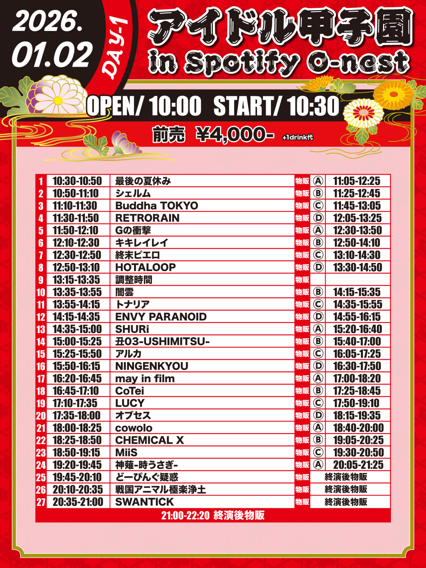 「アイドル甲子園 in Spotify O-nest」 -DAY1-